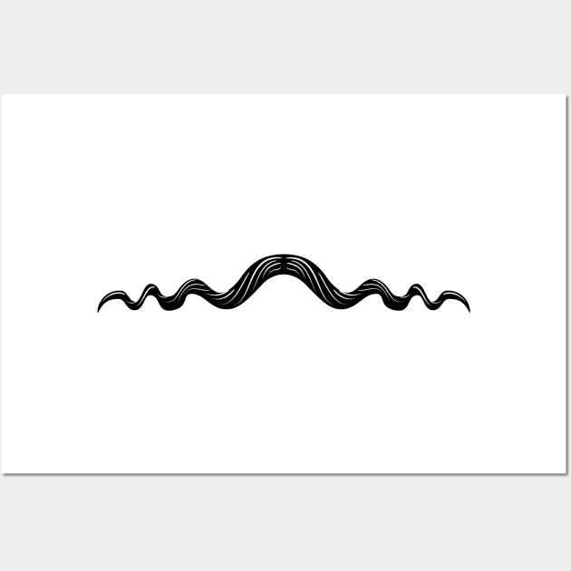 Squiggle Moustache Wall Art by SWON Design